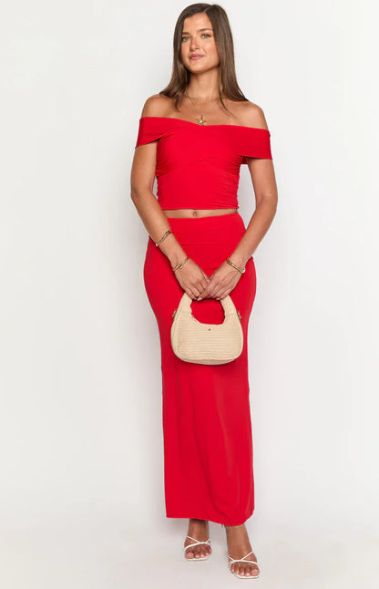 Jaya Red Crop Top