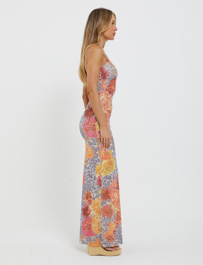 JULIANNA DRESS - MULTI : LEOPARD : ORANGE LEOPARD