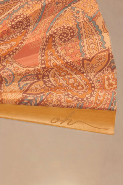 Folding Hand Fan in Paisley Print