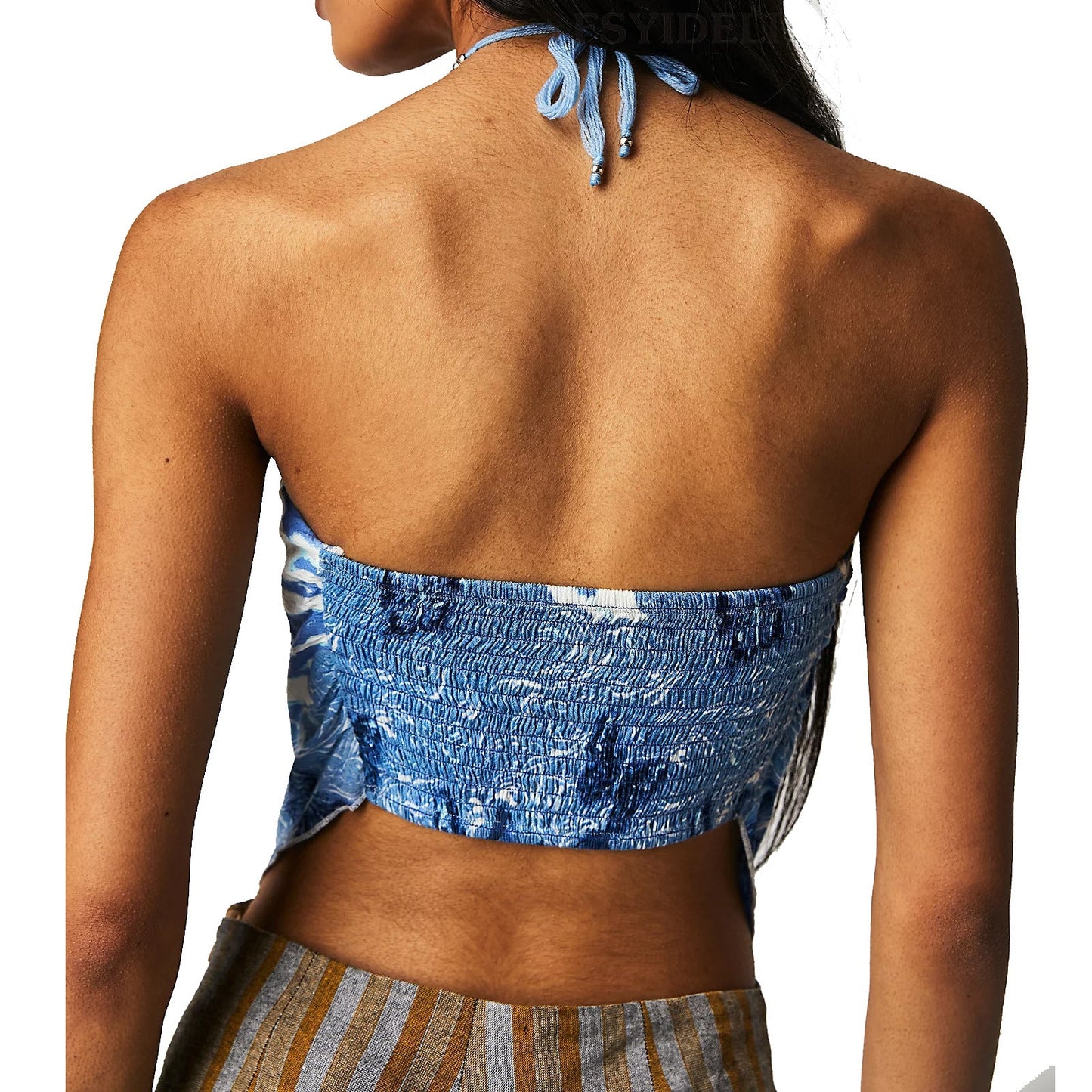 Estella Satin Tie Front Scarf Top