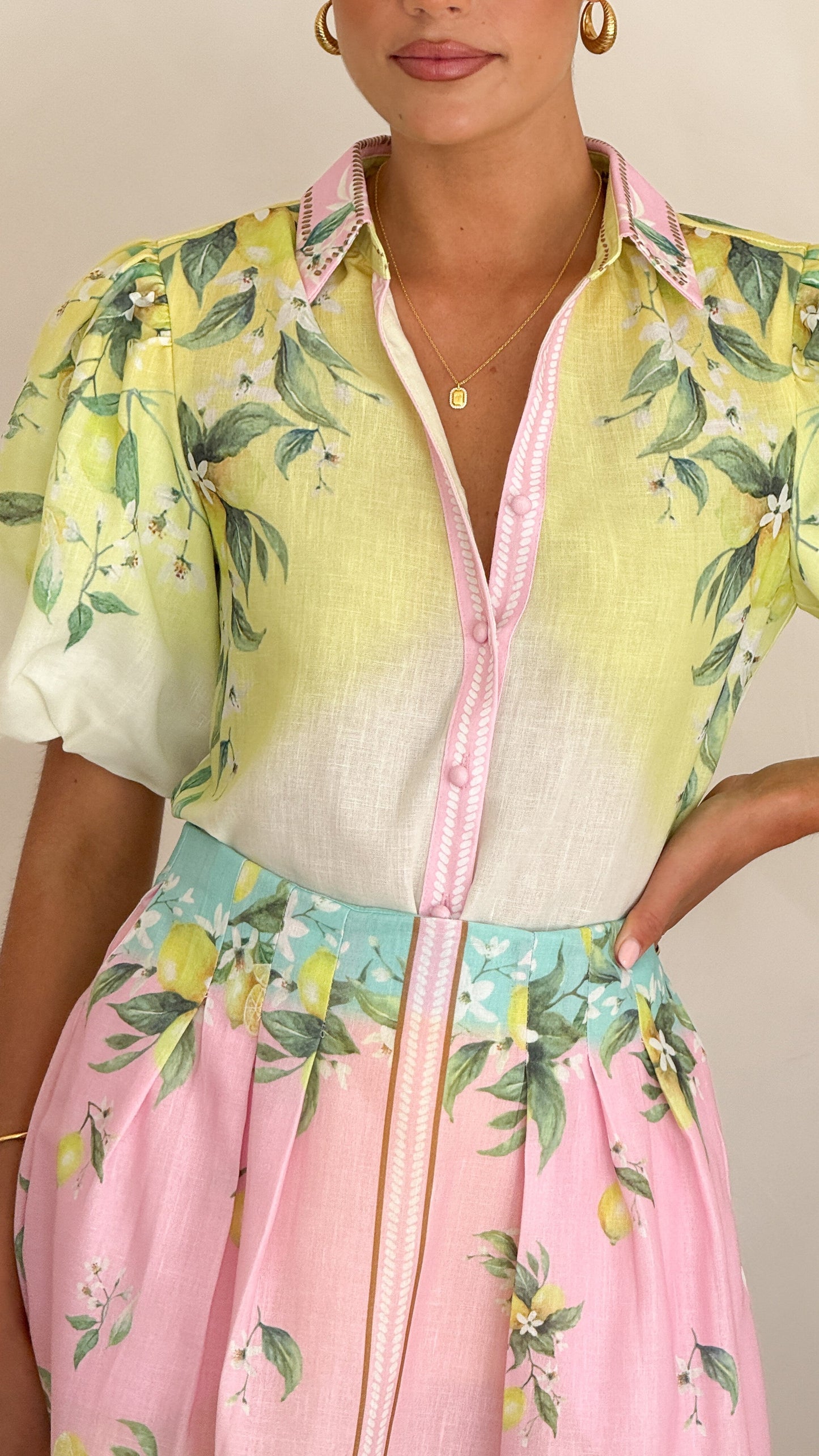 Verena Mini Skirt - Rosé Lemonade