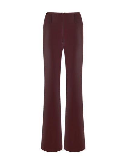 PU TEDDIE PANT - RED : CHERRY RED