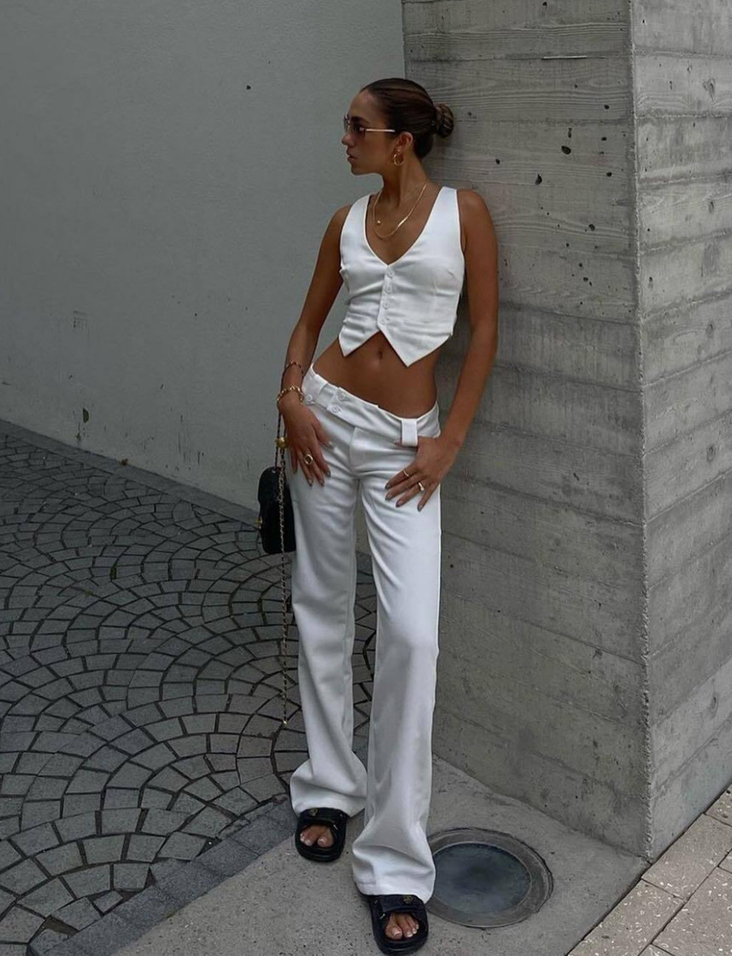 KITTIE TWILL PANT - WHITE