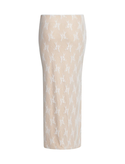 KAROLINA SKIRT - WHITE : WHITE LACE