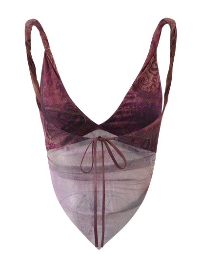 THEO TOP - PLUM BUTTERFLY PAISLEY