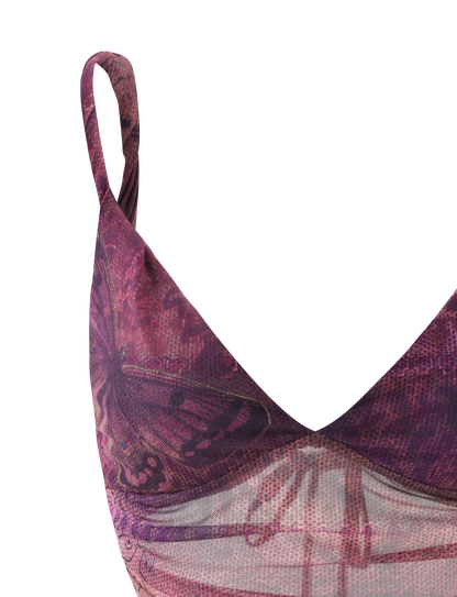 THEO TOP - PLUM BUTTERFLY PAISLEY