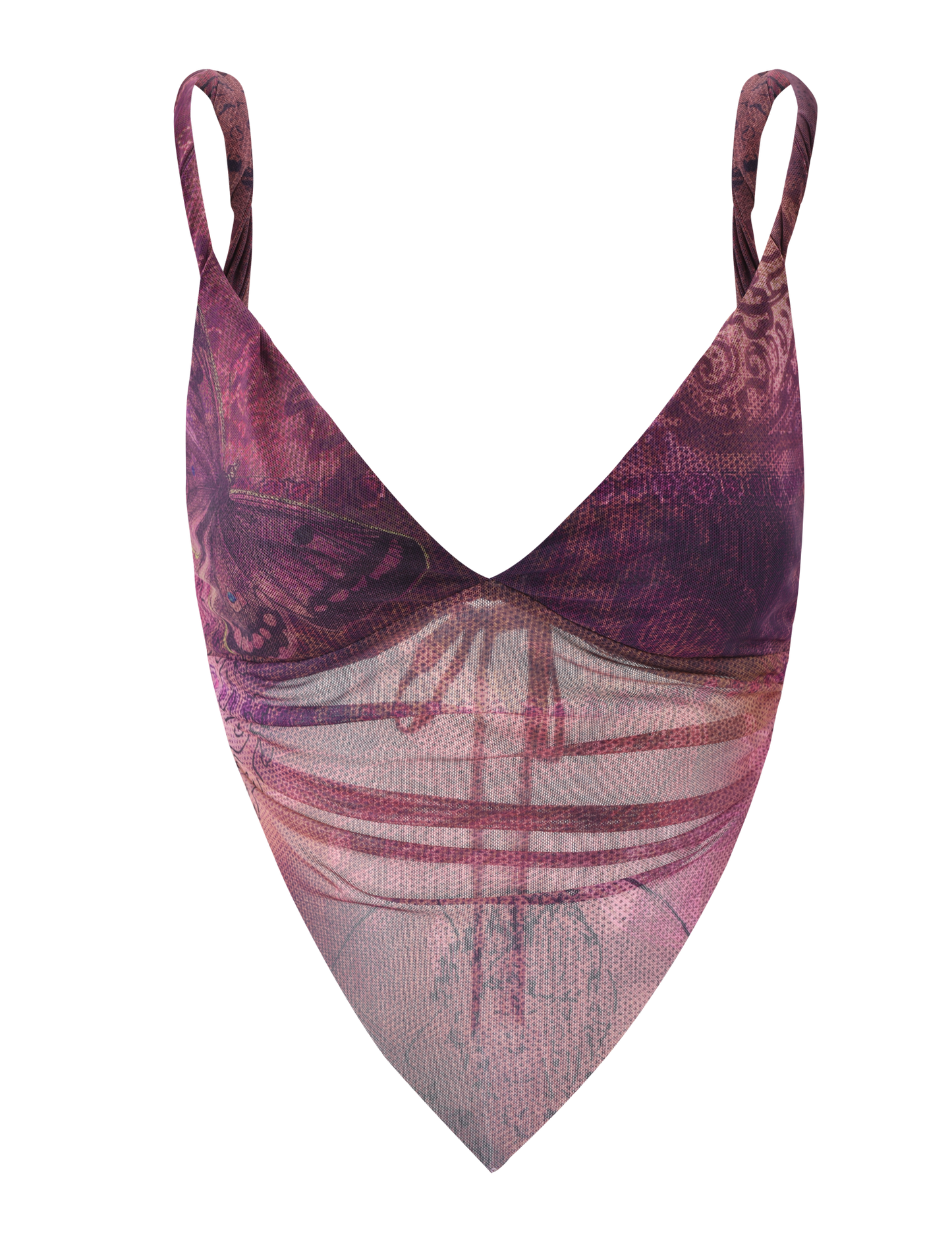 THEO TOP - PLUM BUTTERFLY PAISLEY