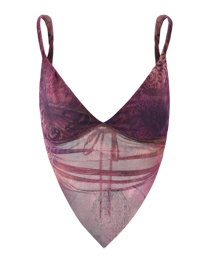 THEO TOP - PLUM BUTTERFLY PAISLEY