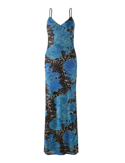 JULIANNA DRESS - BLUE : LEOPARD