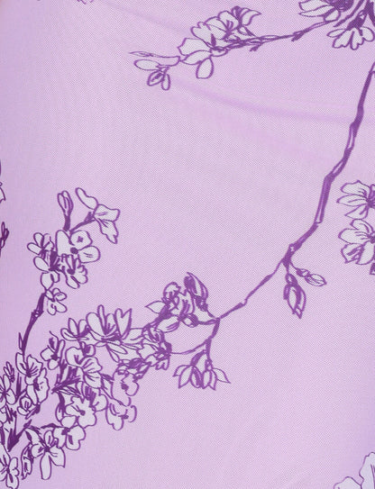 JULIANNA DRESS - PURPLE : FLORAL : PURPLE CERAMIC FLORAL