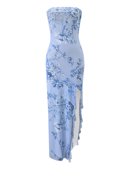THEO MAXI DRESS - BLUE FLORAL