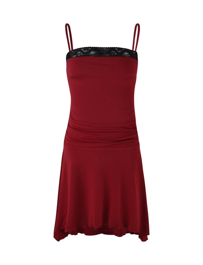 JAIDA MINI DRESS - RED : CRIMSON