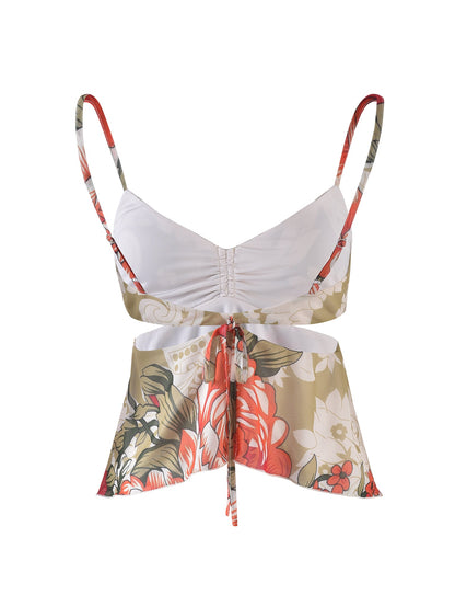 RIOT TOP - MULTI : MACRO FLORAL : SUNSET BLOOMS