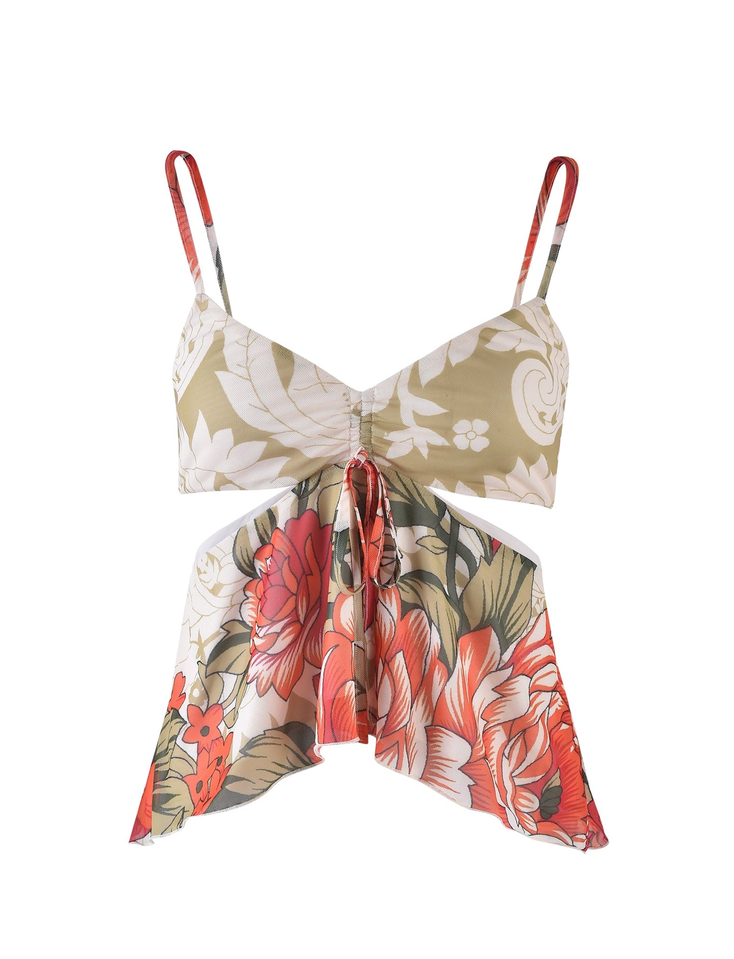 RIOT TOP - MULTI : MACRO FLORAL : SUNSET BLOOMS