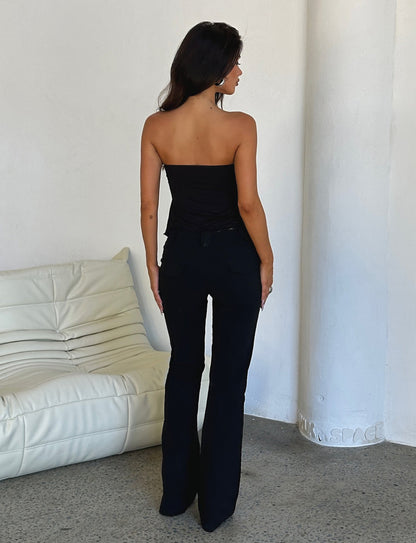 KAROLINA JERSEY TOP - BLACK