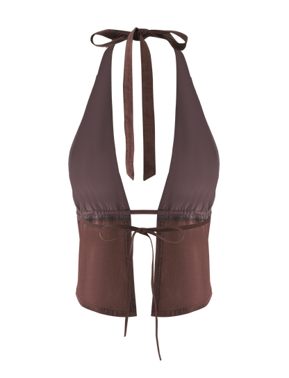 LAINEY TOP - CHOCOLATE