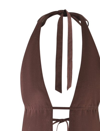 LAINEY TOP - CHOCOLATE