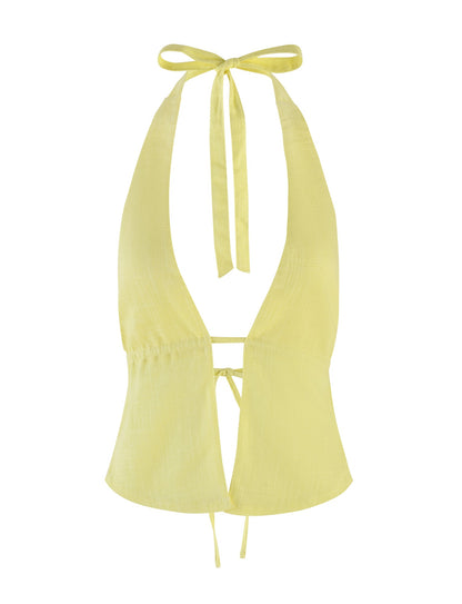 LAINEY TOP - YELLOW : LEMON