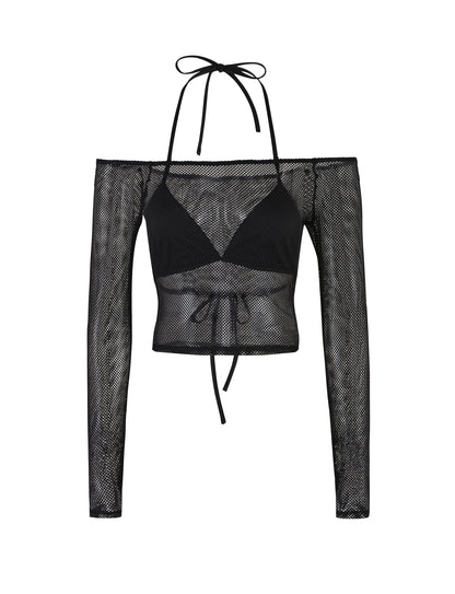SAMMI TWO PIECE TOP - BLACK