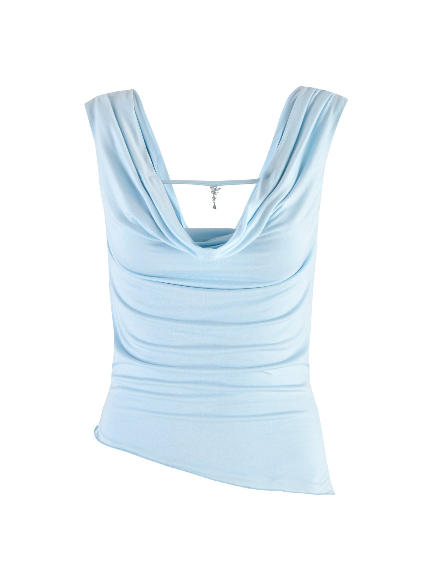 KARINA TOP - BLUE : PASTEL BLUE : PALE BLUE