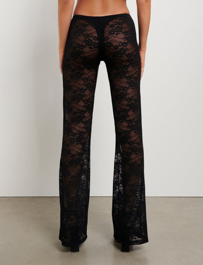 MELANIE PANT - BLACK : BLACK LACE