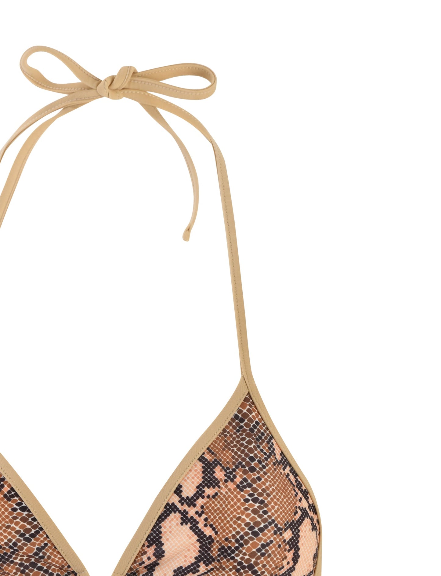 LULA BIKINI TOP - BROWN : SNAKE