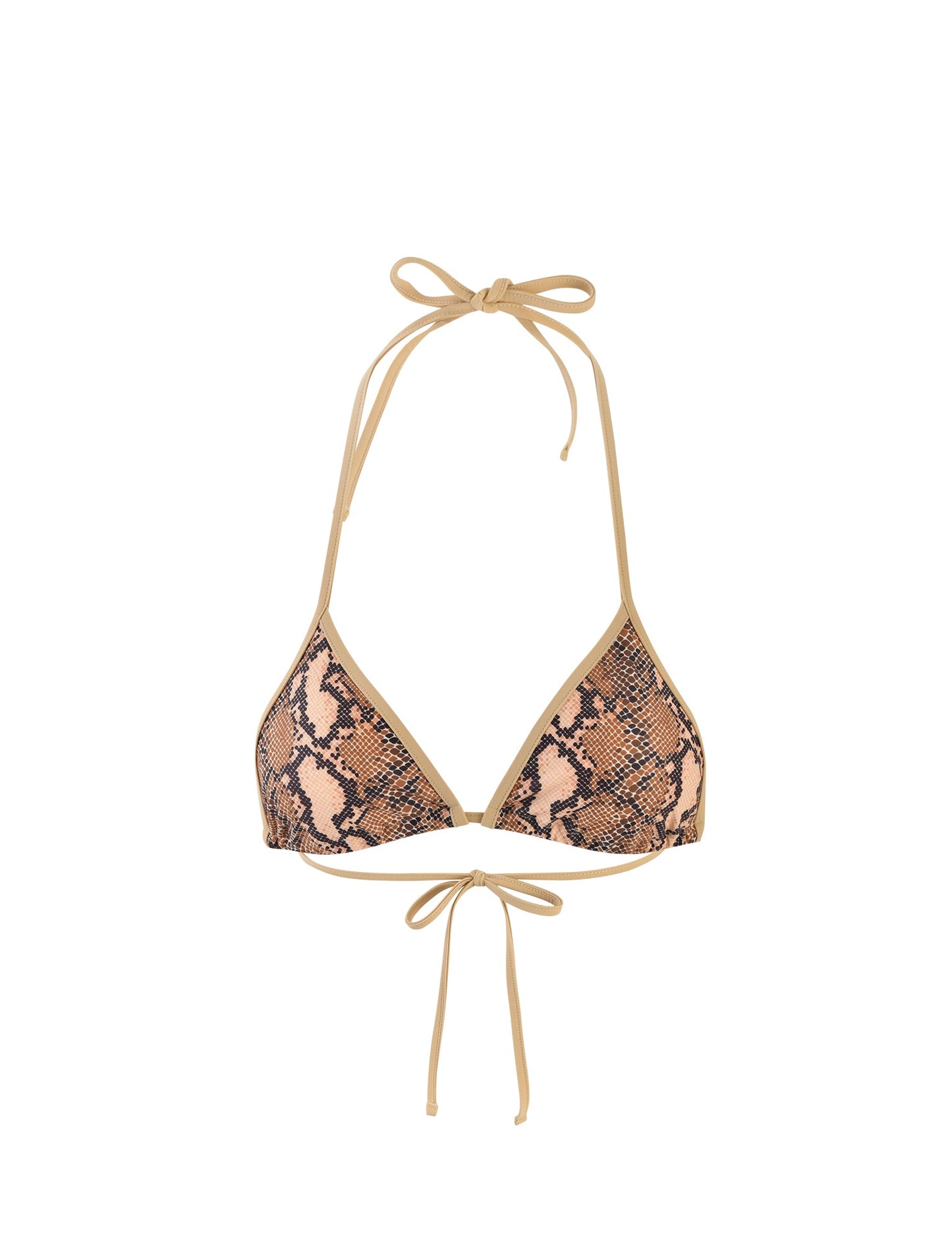 LULA BIKINI TOP - BROWN : SNAKE