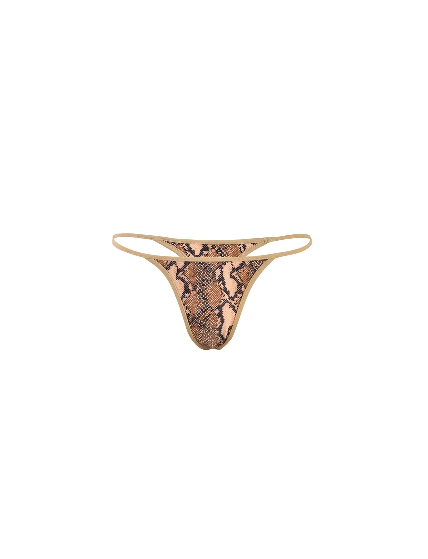 LULA BIKINI BOTTOM - BROWN : SNAKE