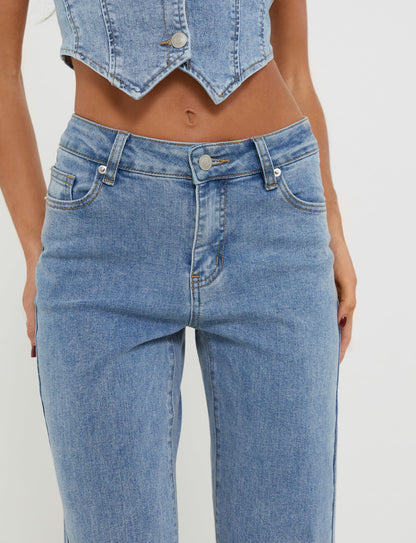 TATYANA JEANS - BLUE : LIGHT WASH : LIGHT DENIM