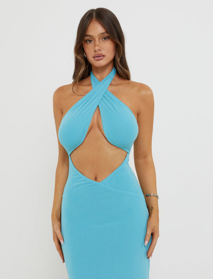 TIANAH MAXI DRESS - BLUE : BABY BLUE : BLUE SPARKLE