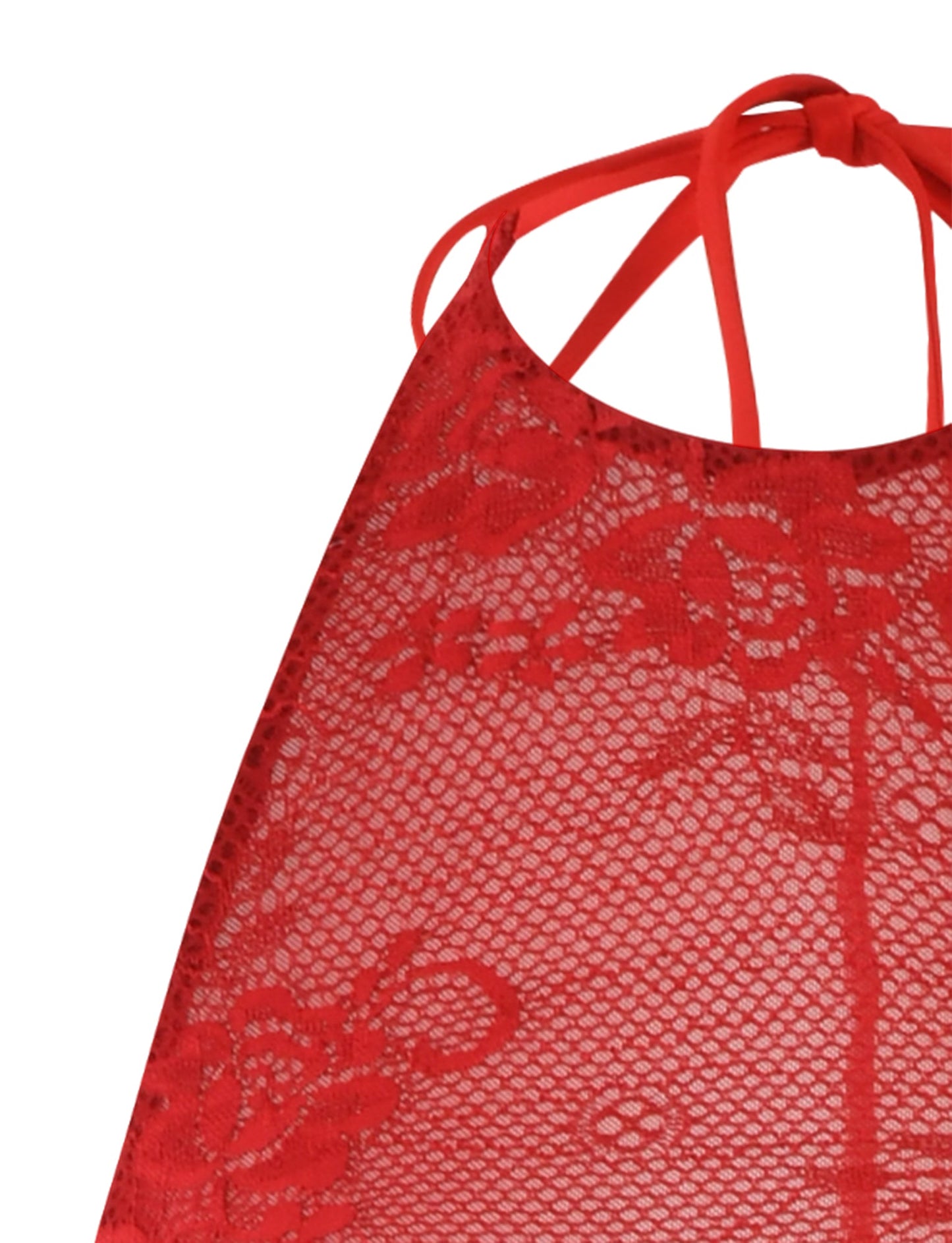 LUCIA DRESS - RED : LACE
