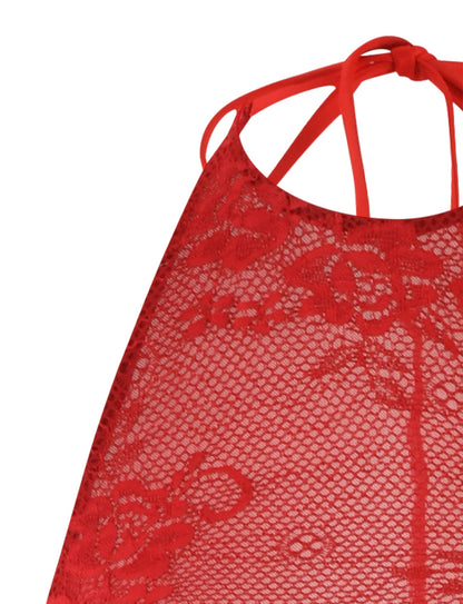 LUCIA DRESS - RED : LACE