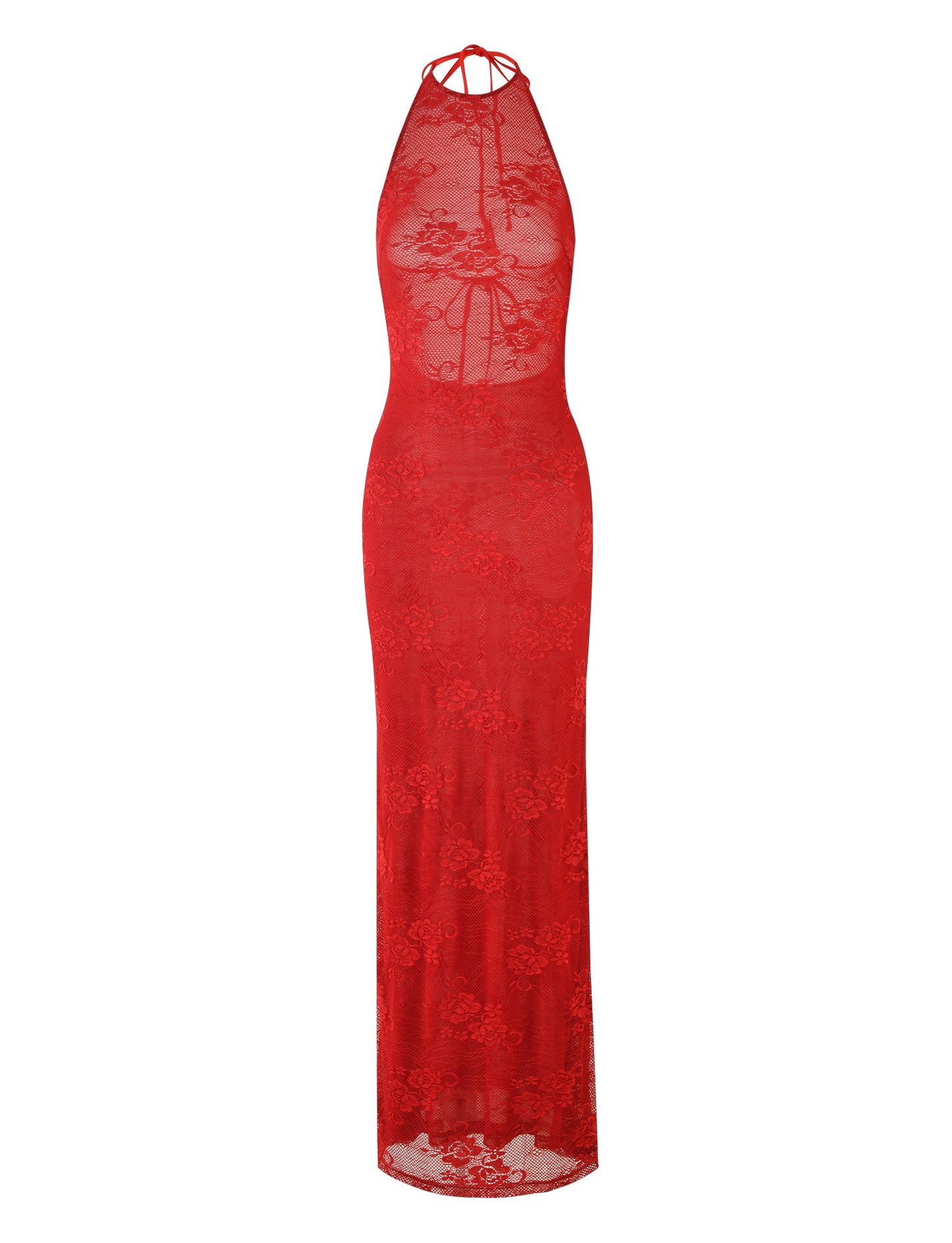 LUCIA DRESS - RED : LACE