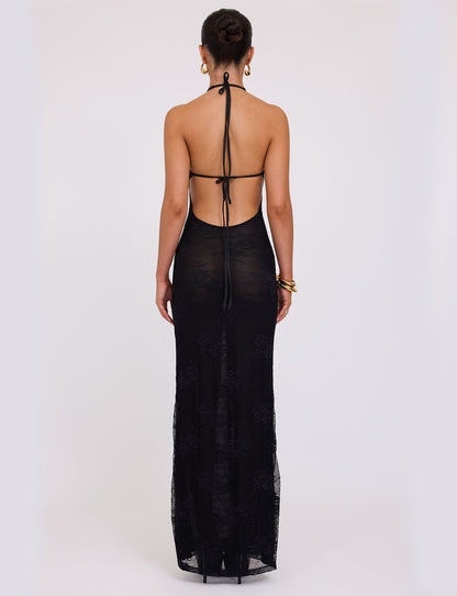 LUCIA DRESS - BLACK : LACE