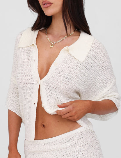 JANAI TOP - WHITE : CREAM