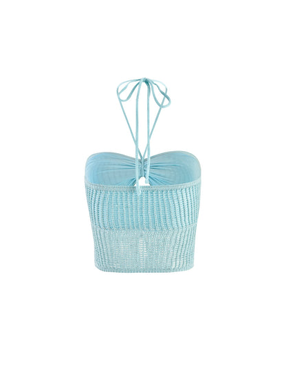 SHAH TOP - BLUE : PALE BLUE : PASTEL BLUE