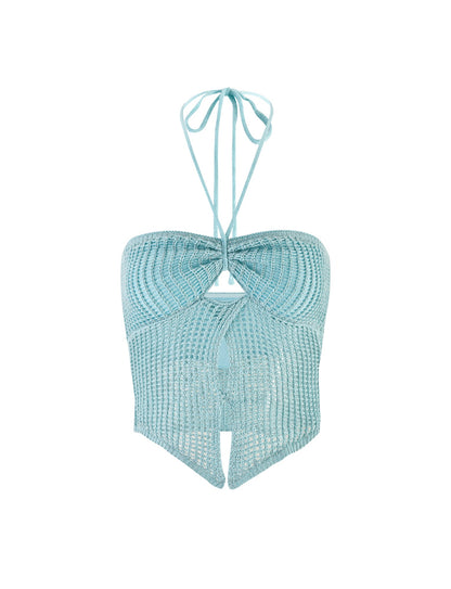 SHAH TOP - BLUE : PALE BLUE : PASTEL BLUE