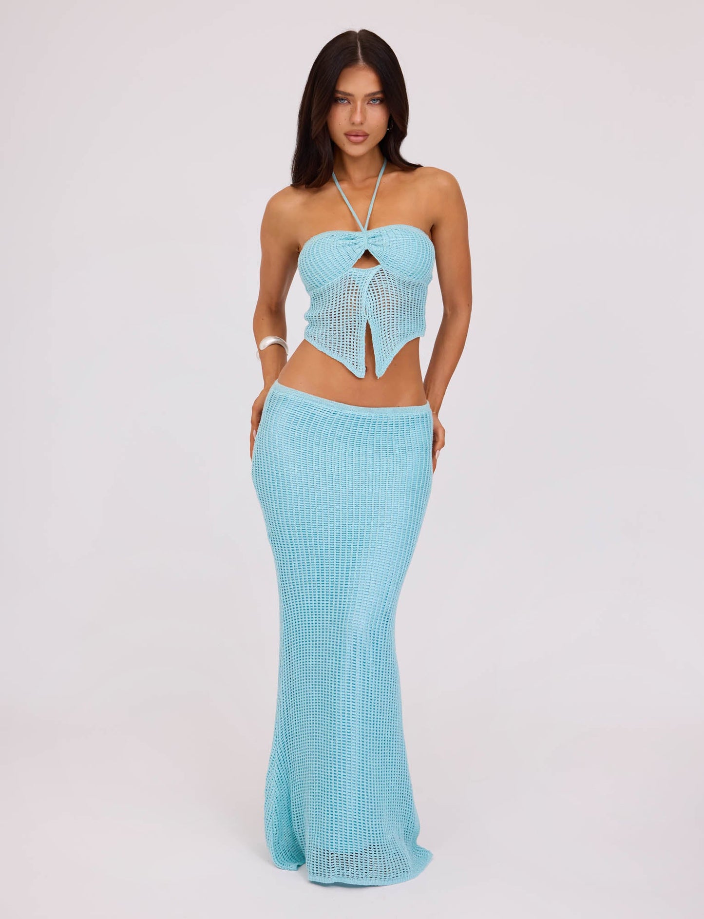 SHAH SKIRT - BLUE : PALE BLUE : PASTEL BLUE