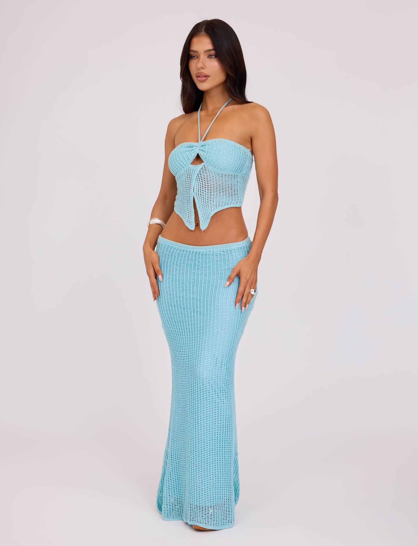 SHAH SKIRT - BLUE : PALE BLUE : PASTEL BLUE
