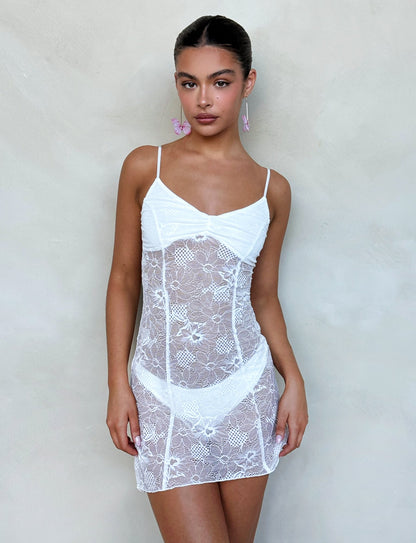 SASKIA DRESS - WHITE