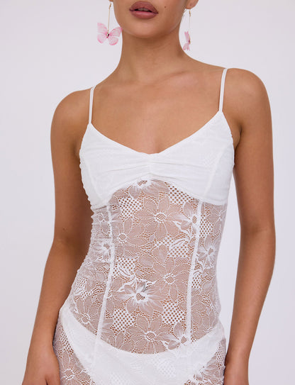 SASKIA DRESS - WHITE