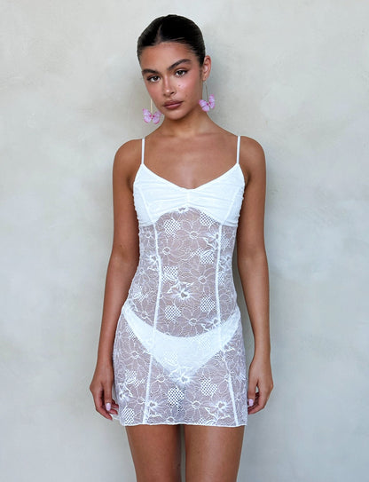 SASKIA DRESS - WHITE