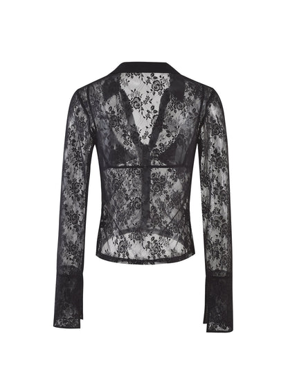 MIRABEL TOP - BLACK : LACE