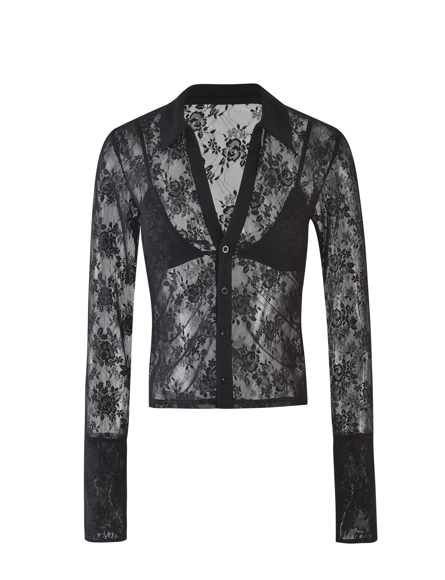 MIRABEL TOP - BLACK : LACE