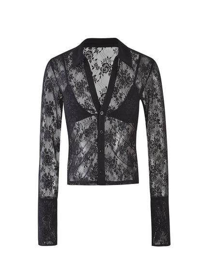 MIRABEL TOP - BLACK : LACE