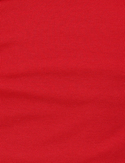 KARINA RIB SHORT - RED