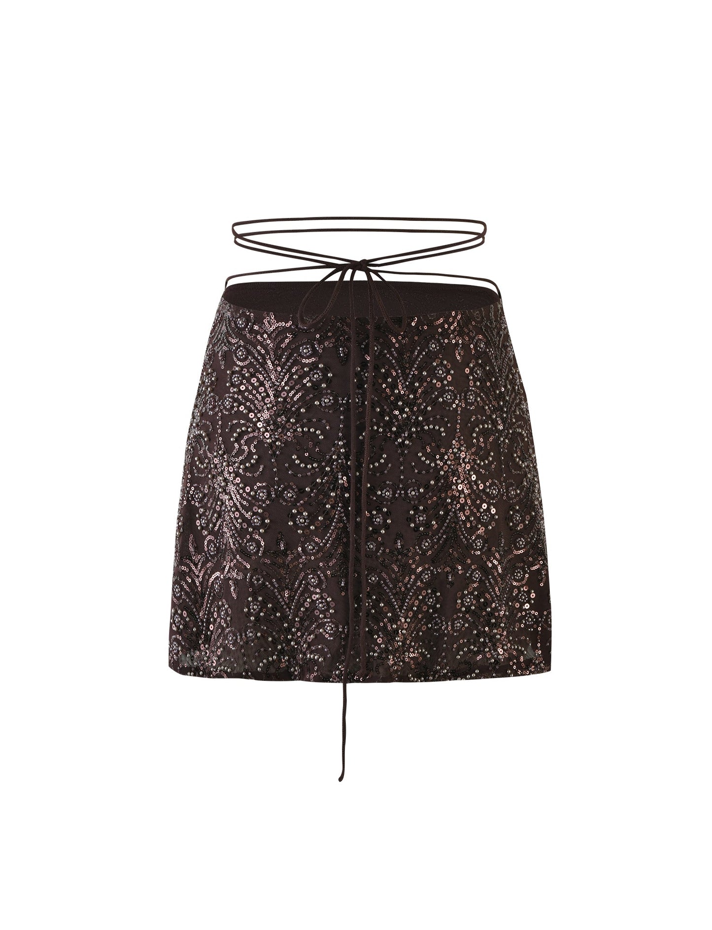 RAINA SKIRT - BROWN : CHOCOLATE