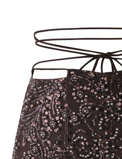 RAINA SKIRT - BROWN : CHOCOLATE