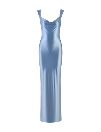 MORANA SHIMMER DRESS - BLUE : PALE BLUE