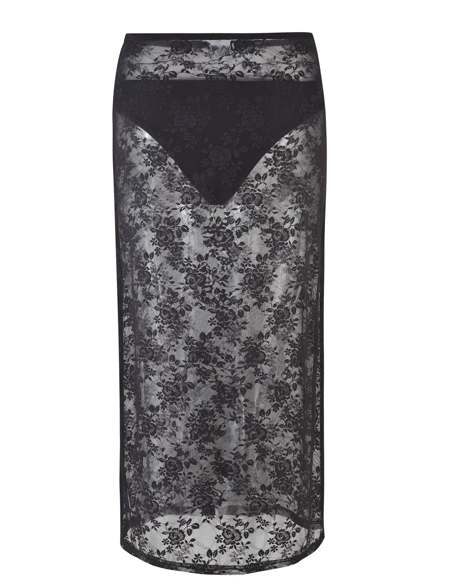 MIRABEL SKIRT - BLACK : BLACK LACE